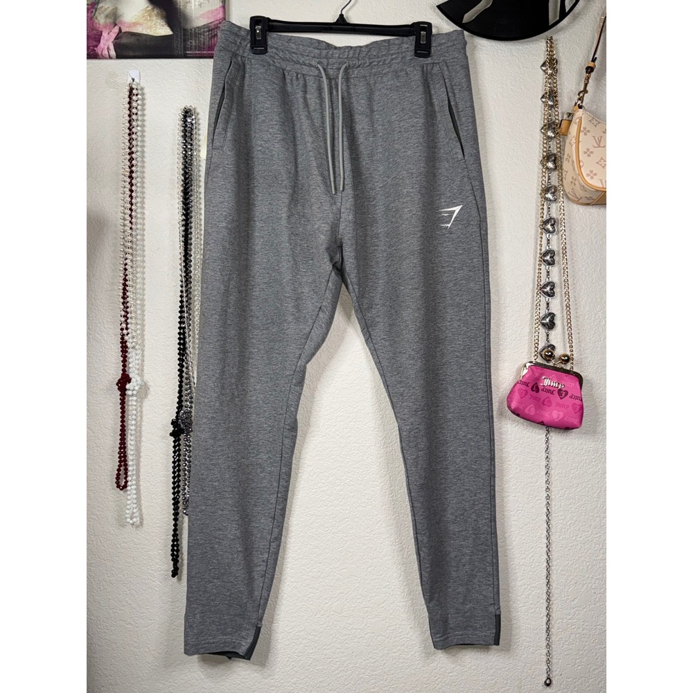 Gymshark Mens XL Grey Marl Tapered Joggers Sweatpants GMBT4252-CHM-XL